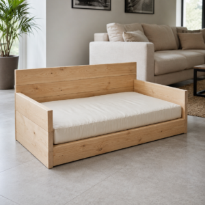 Drewniana sofa-legowisko dla psa L 100 × 70 × 42 cm