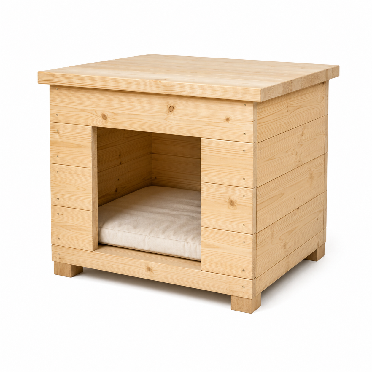 Drewniany domek-stolik dla psa S 55 × 45 × 55 cm