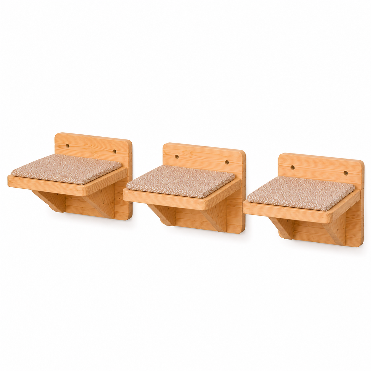 Komplet trzech stopni ściennych dla kota 25 × 20 cm