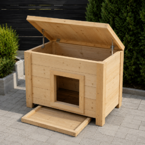 Drewniana buda dla psa z otwieranym dachem 95 × 65 × 72 cm