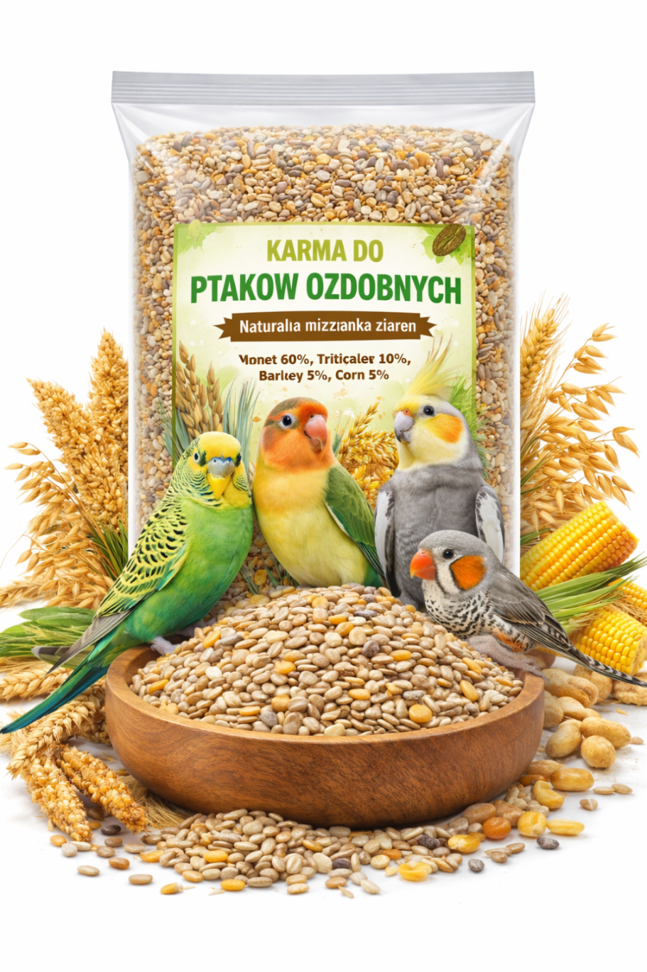 Karma dla ptaków ozdobnych mieszanka ziaren 1kg