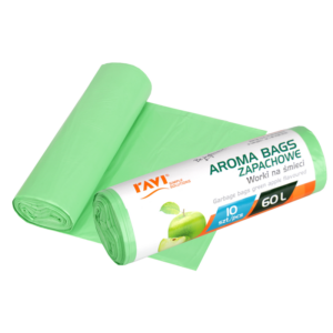 Worki na śmieci Aroma Bags Zielone Jabłuszko, 60 l – 10 szt.