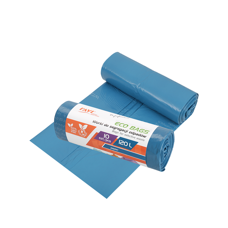 Worki Eco Bags 120 l, 10 szt. niebieskie (papier)