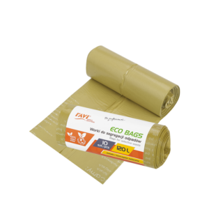 Worki Eco Bags 120 l, 10 szt. żółte (plastik)