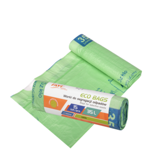 Worki Eco Bags z taśmą 35 l, 15 szt. zielone (szkło) 000774