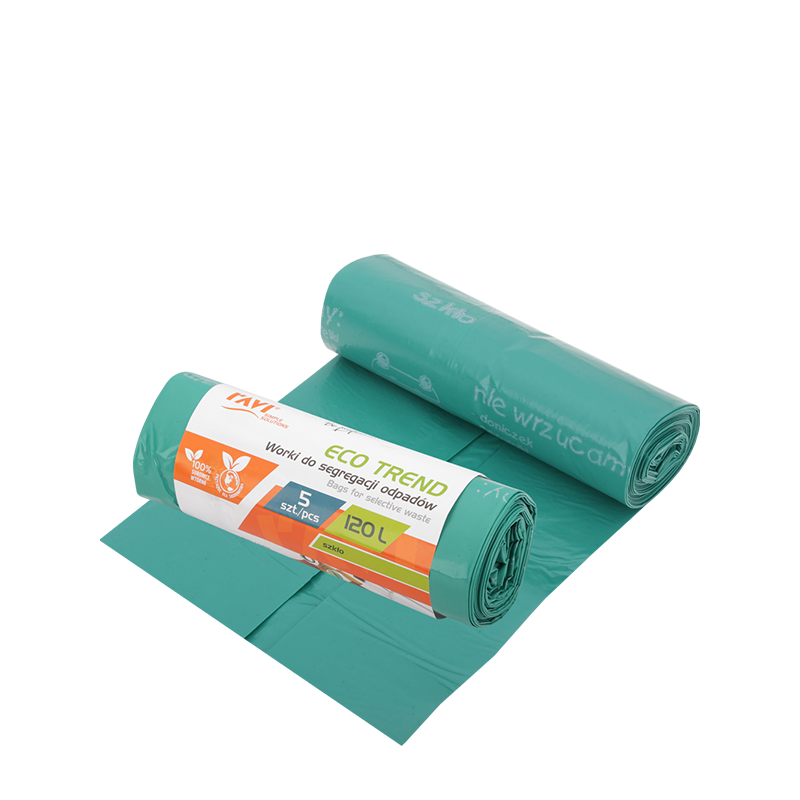 Worki Eco Trend 120 l, 5 szt. zielone (szkło)