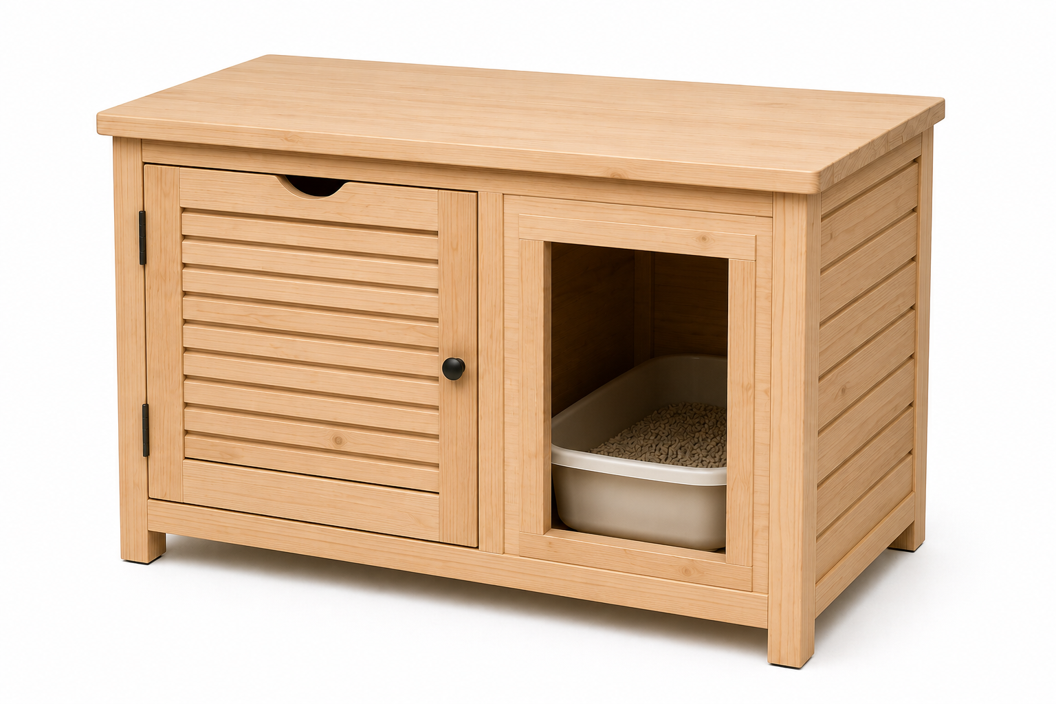Szafka maskująca kuwetę dla kota kompaktowa 70 × 45 × 55 cm